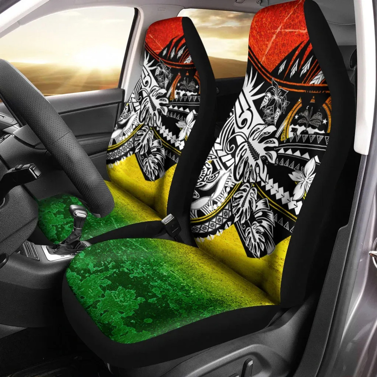 Federated States of Micronesia Car Seat Cover - The Flow OF Ocean Reggae Color