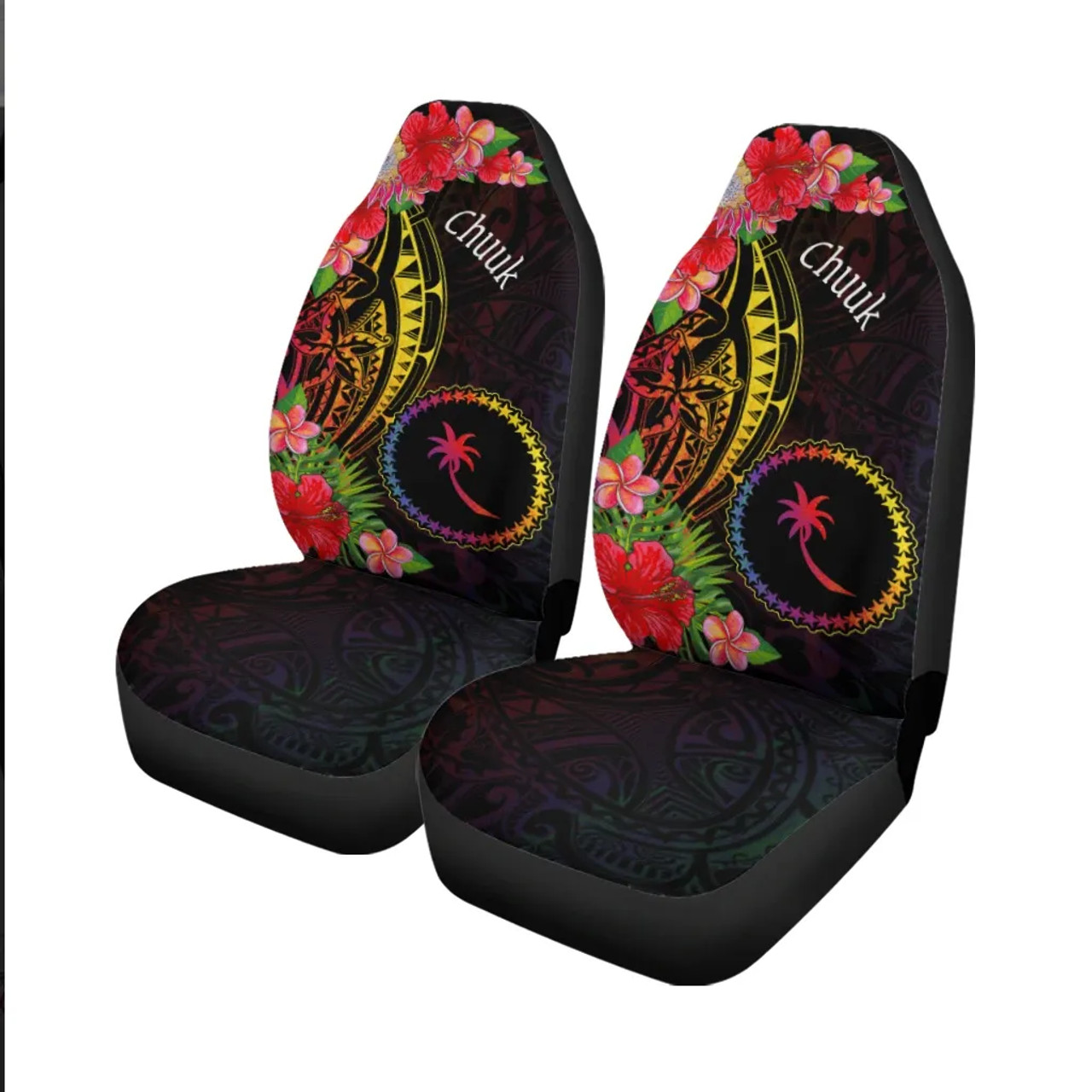 Chuuk State Car Seat Cover - Tropical Hippie Style