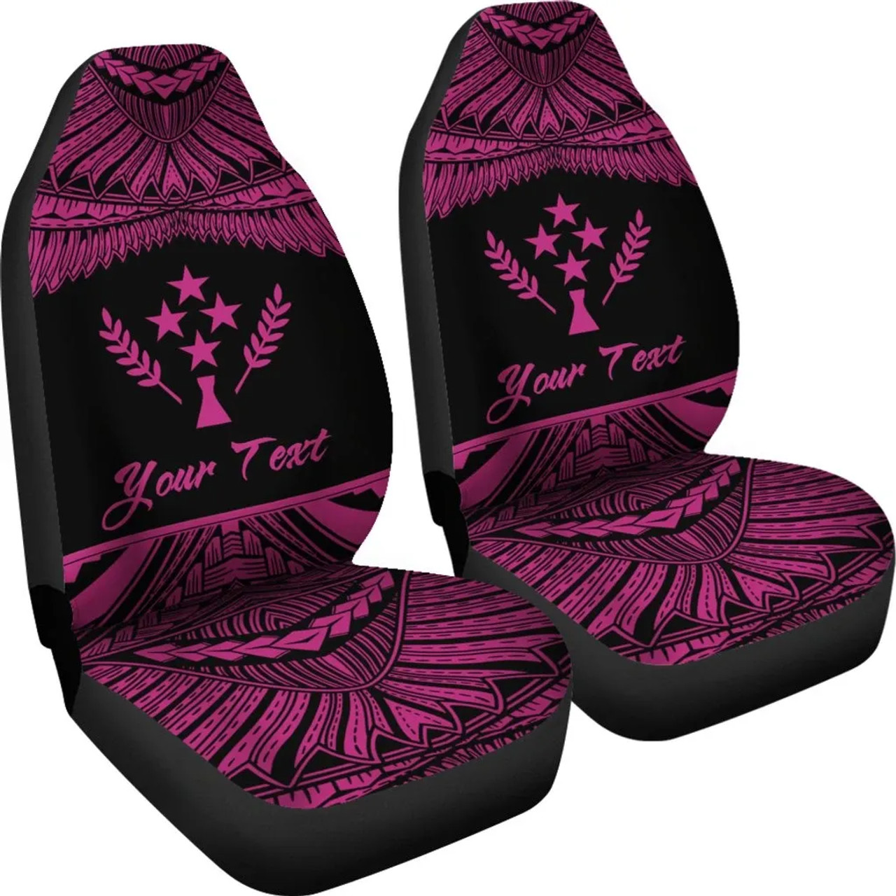 Kosrae Polynesian Custom Personalised Car Seat Covers - Pride Pink Version