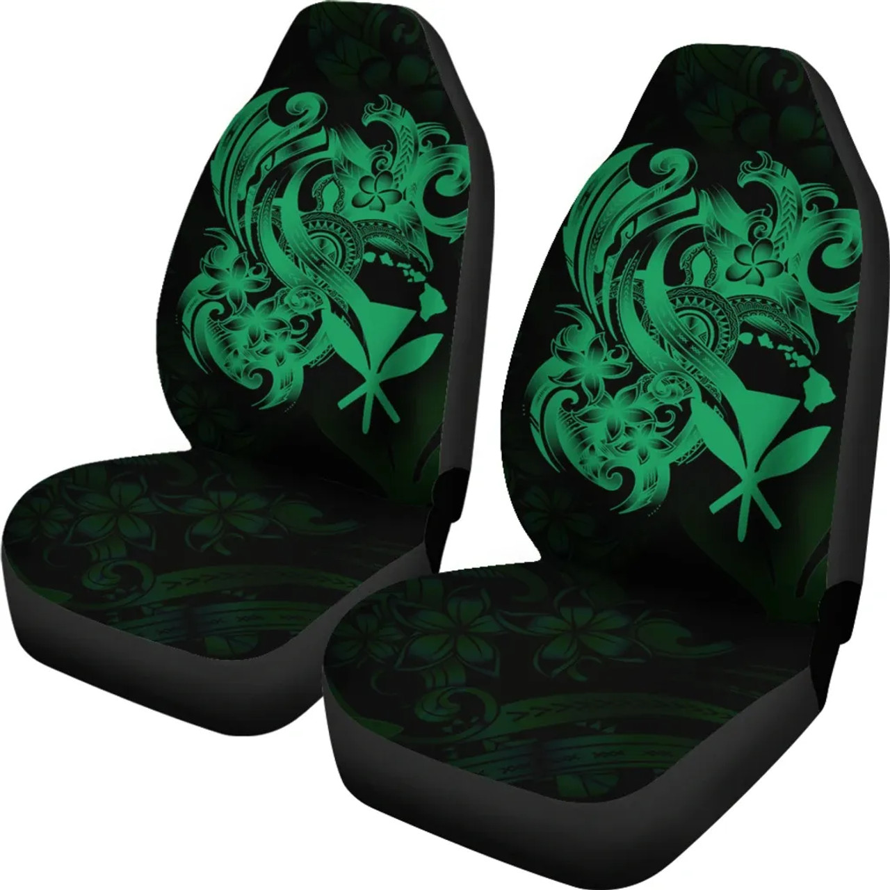 Hawaii Car Seat Covers - Green Kanaka Maoli Turtle