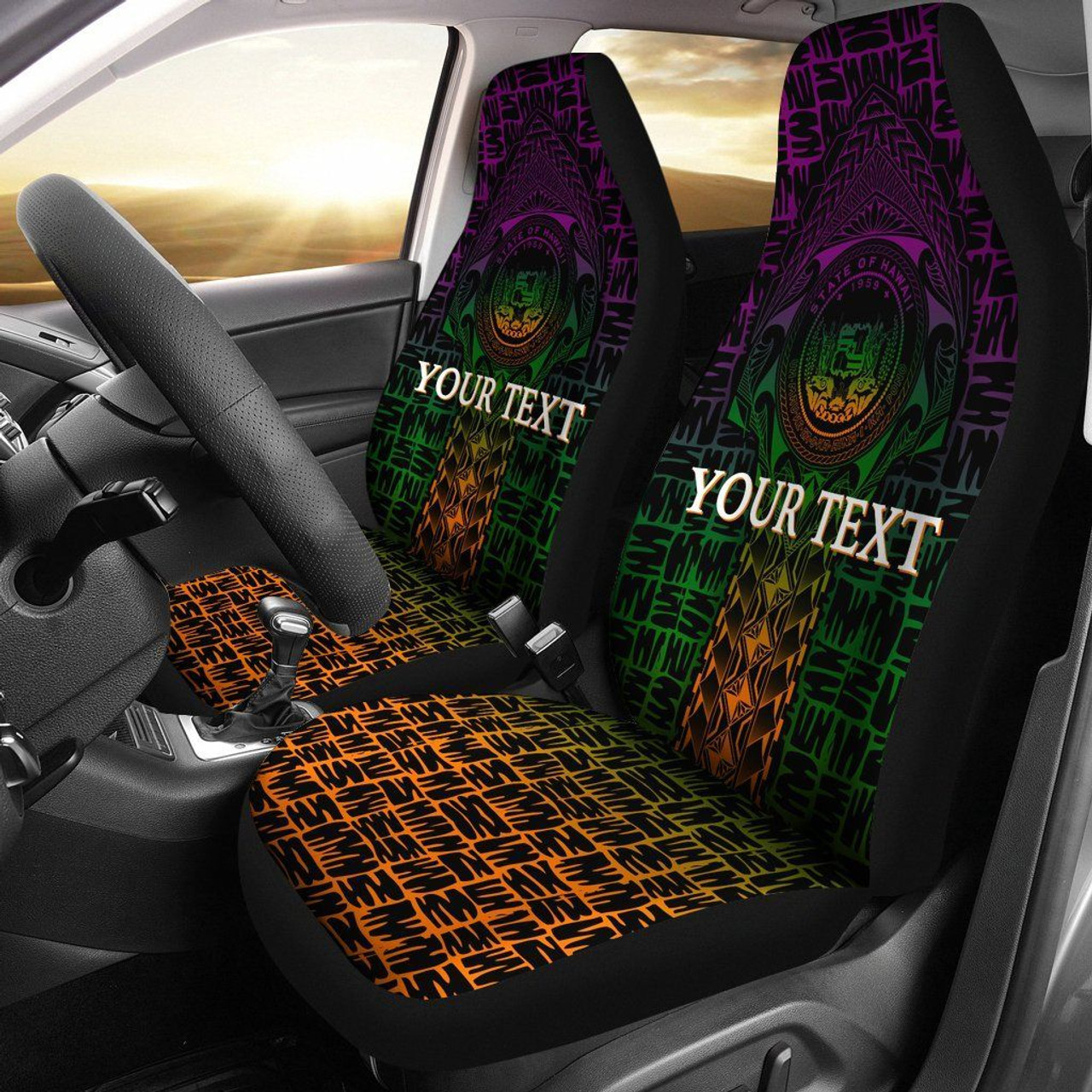 Hawaii Custom Personalised Car Seat Covers -  Hawaii Seal Rocket Style28