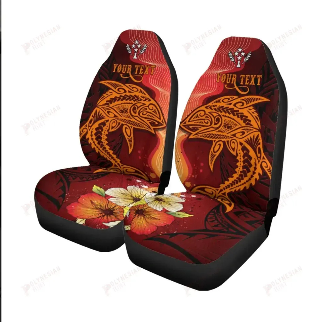Kosrae Custom Personalised Car Seat Covers - Tribal Tuna Fish