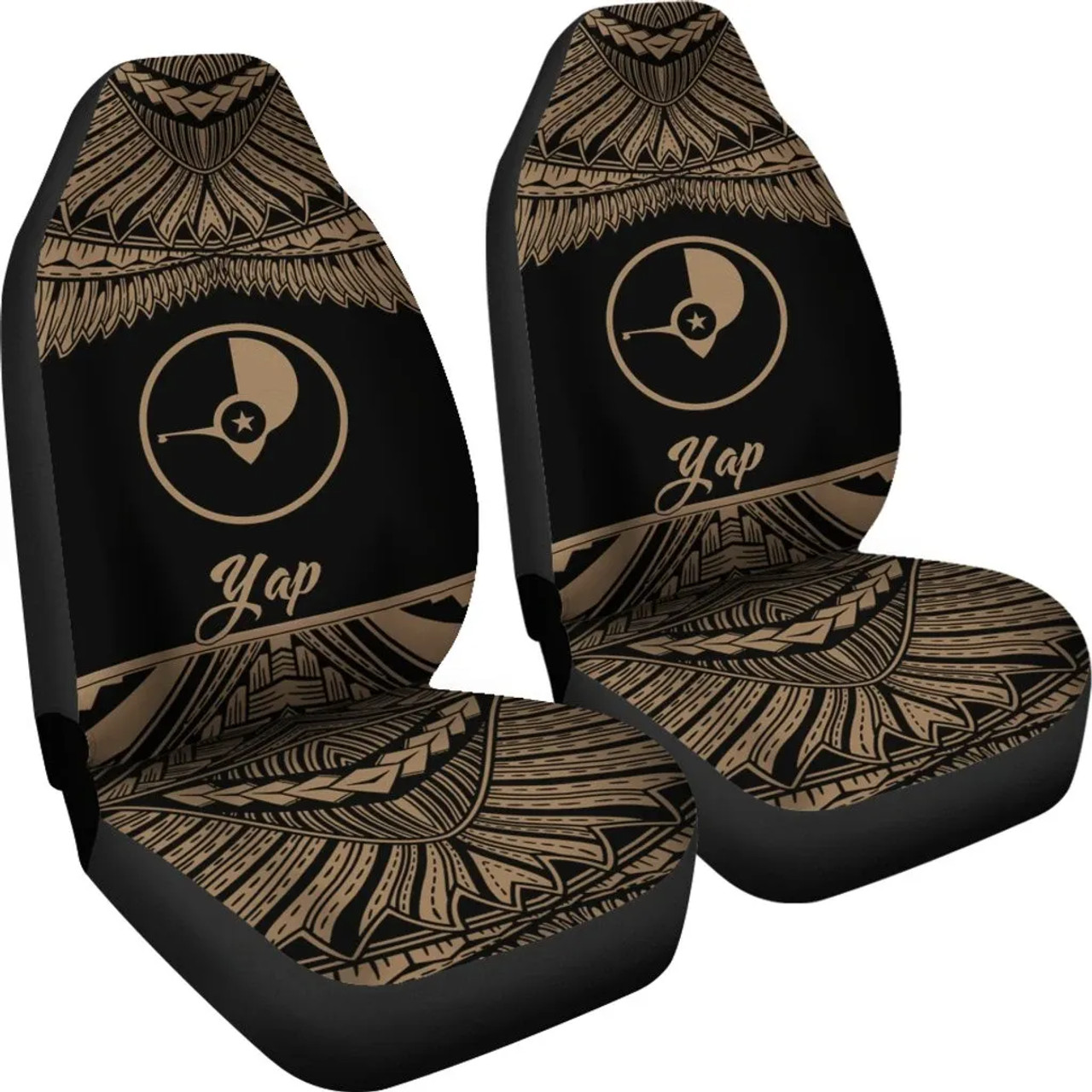 Yap Polynesian Car Seat Covers - Pride Gold Version