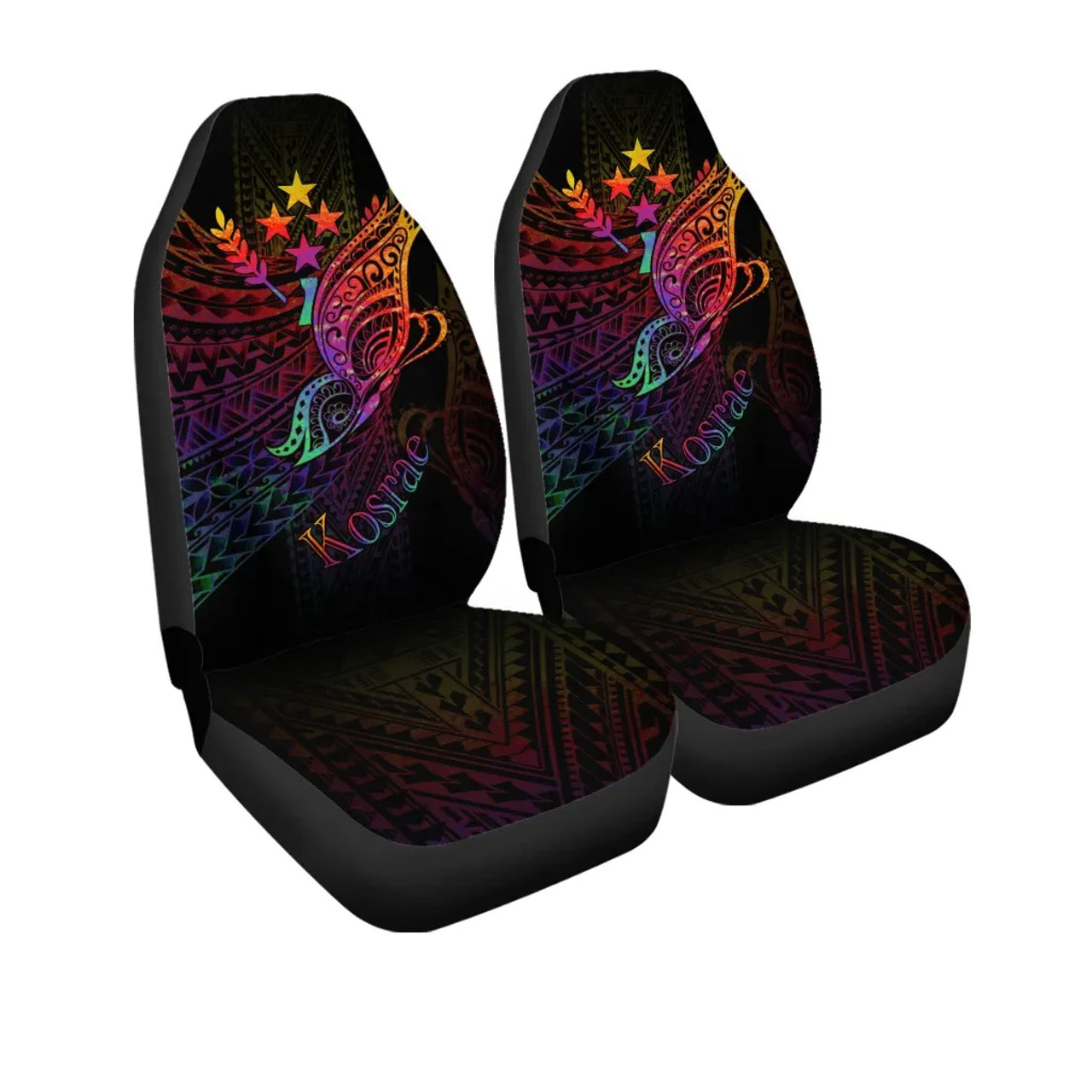 Kosrae State Car Seat Cover - Butterfly Polynesian Style