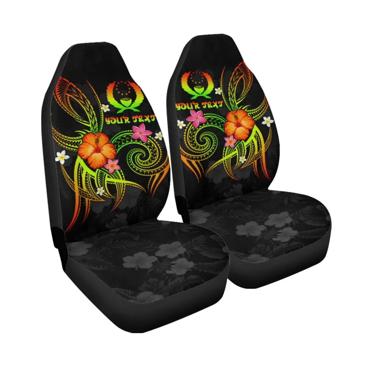 Pohnpei Polynesian Personalised Car Seat Covers - Legend of Pohnpei (Reggae)
