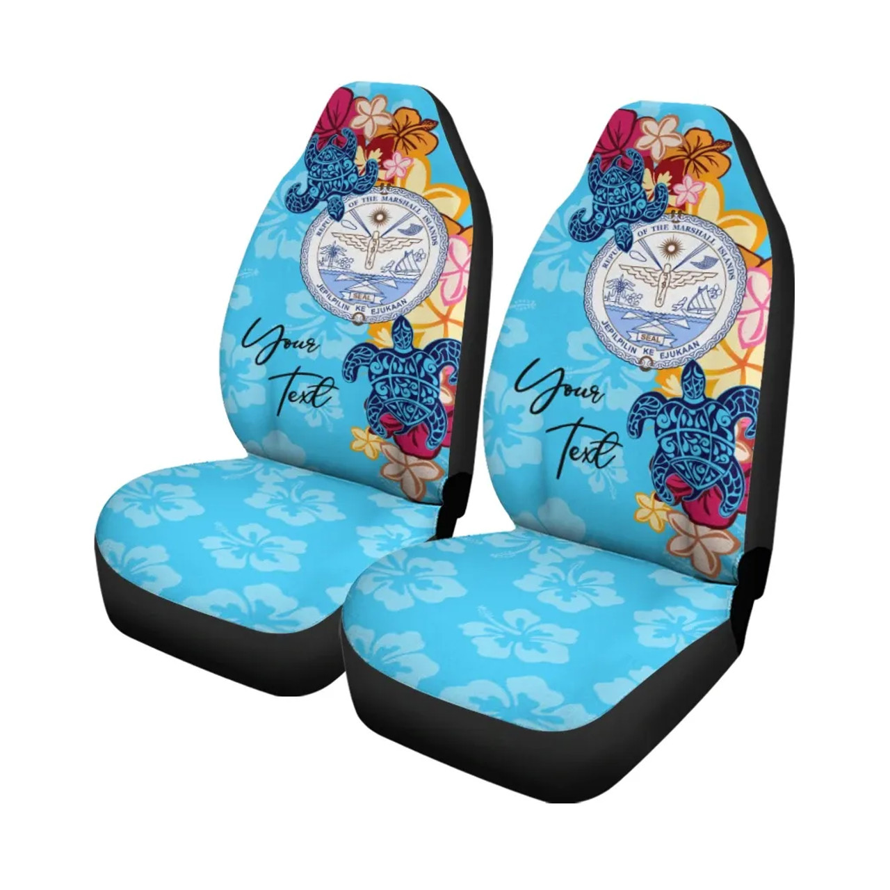 Marshall Islands Custom Personalised Car Seat Covers - Tropical Style