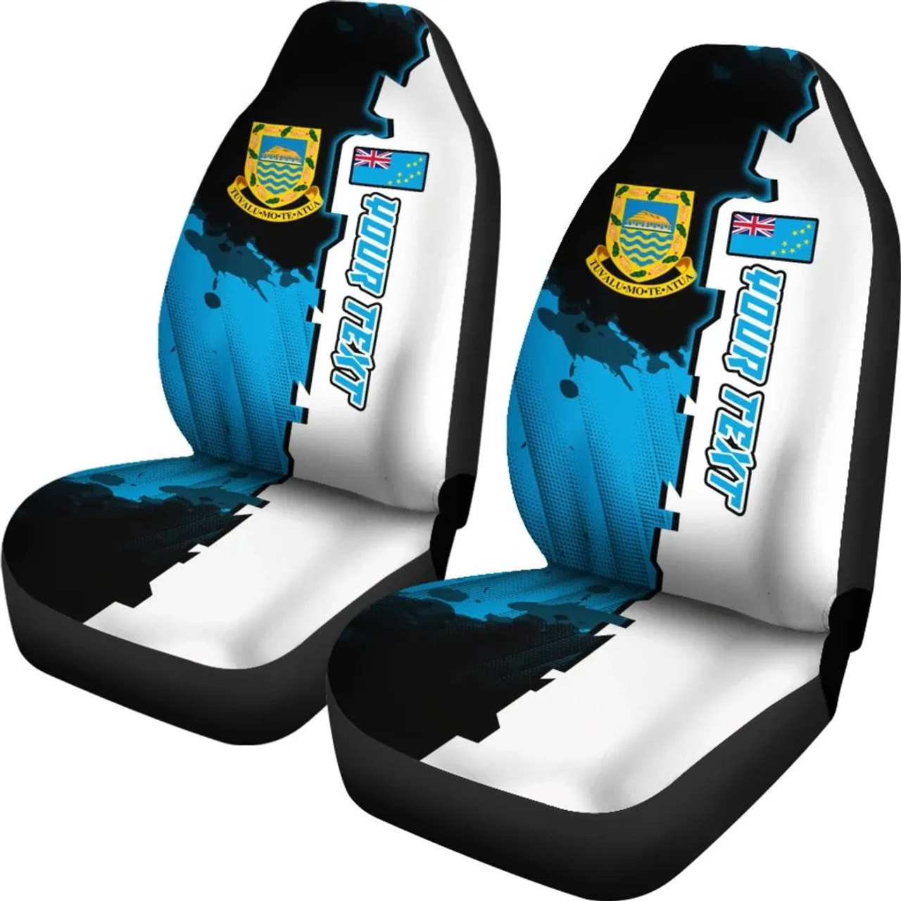 Tuvalu Personalised Car Seat Covers - Independence Day
