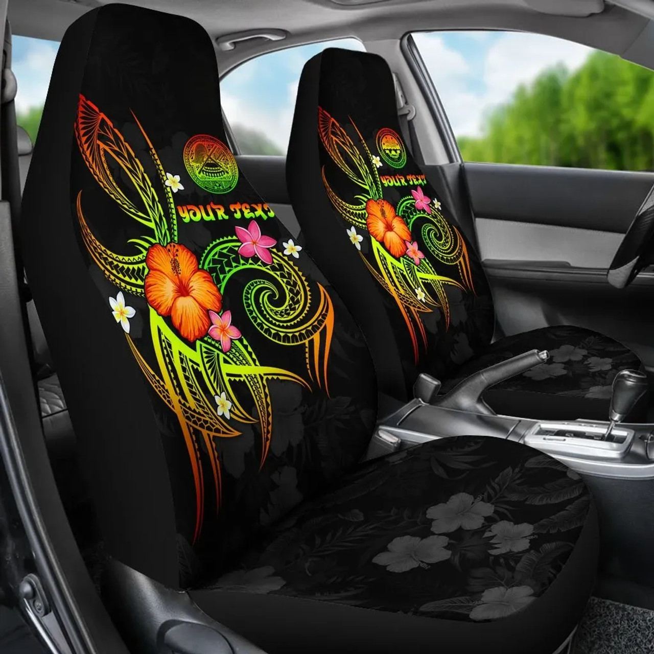 Federated States of Micronesia Polynesian Personalised Car Seat Covers - Legend of FSM (Reggae)
