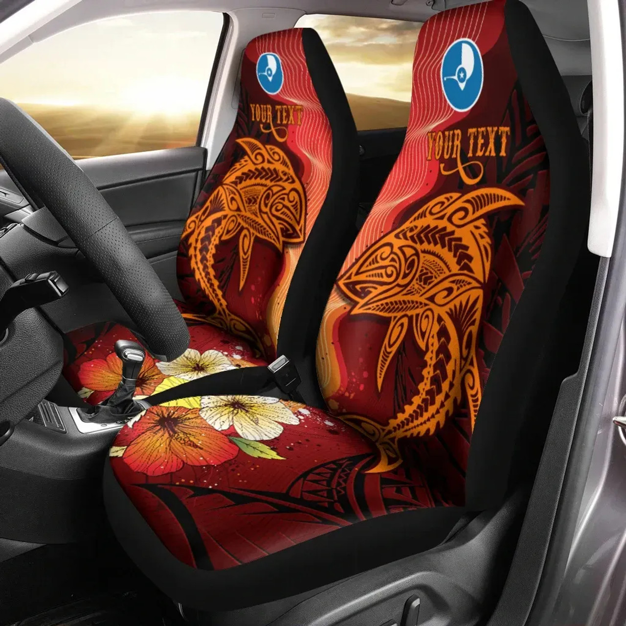 Yap Custom Personalised Car Seat Covers - Tribal Tuna Fish