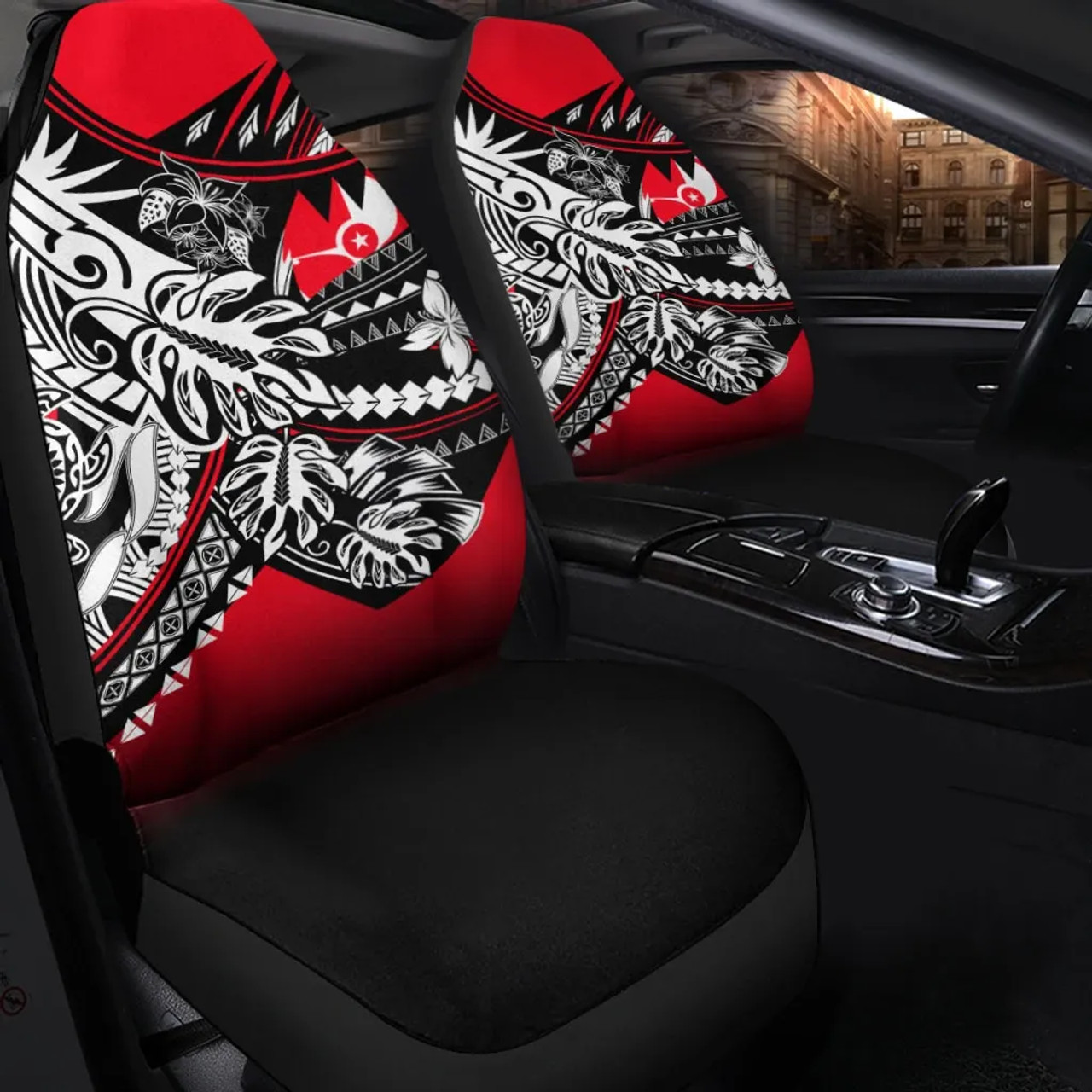 Yap State Car Seat Cover - Tribal Jungle Pattern