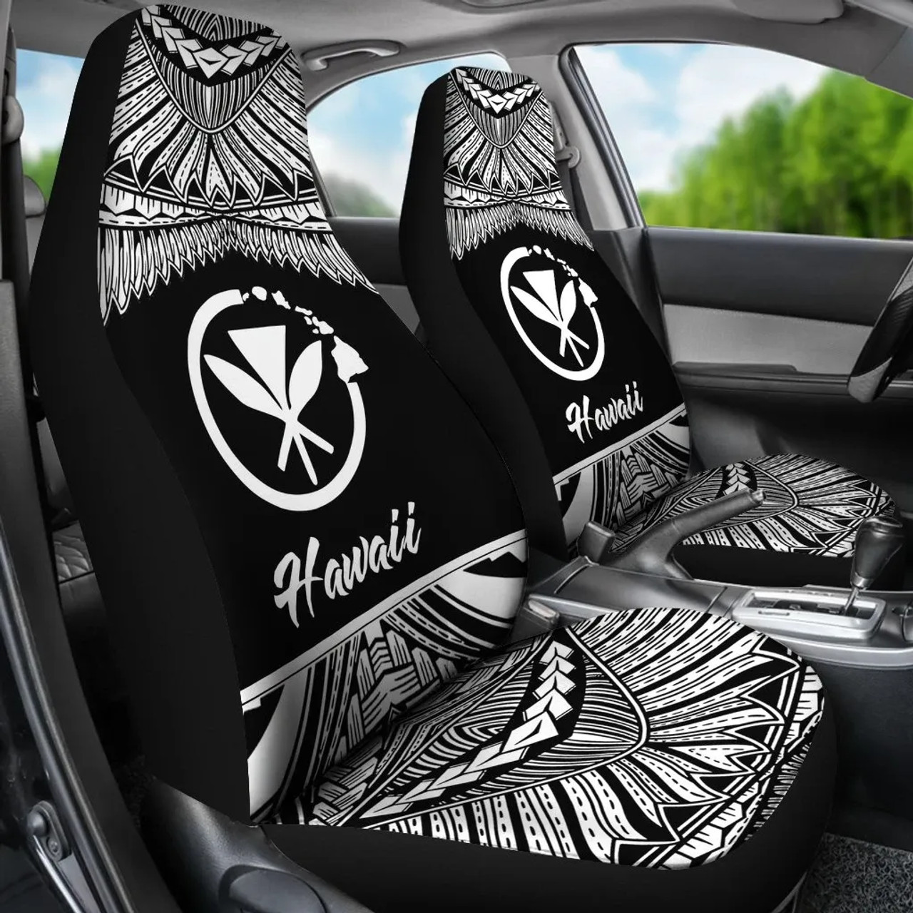 Hawaii Polynesian Car Seat Covers - Pride White Version