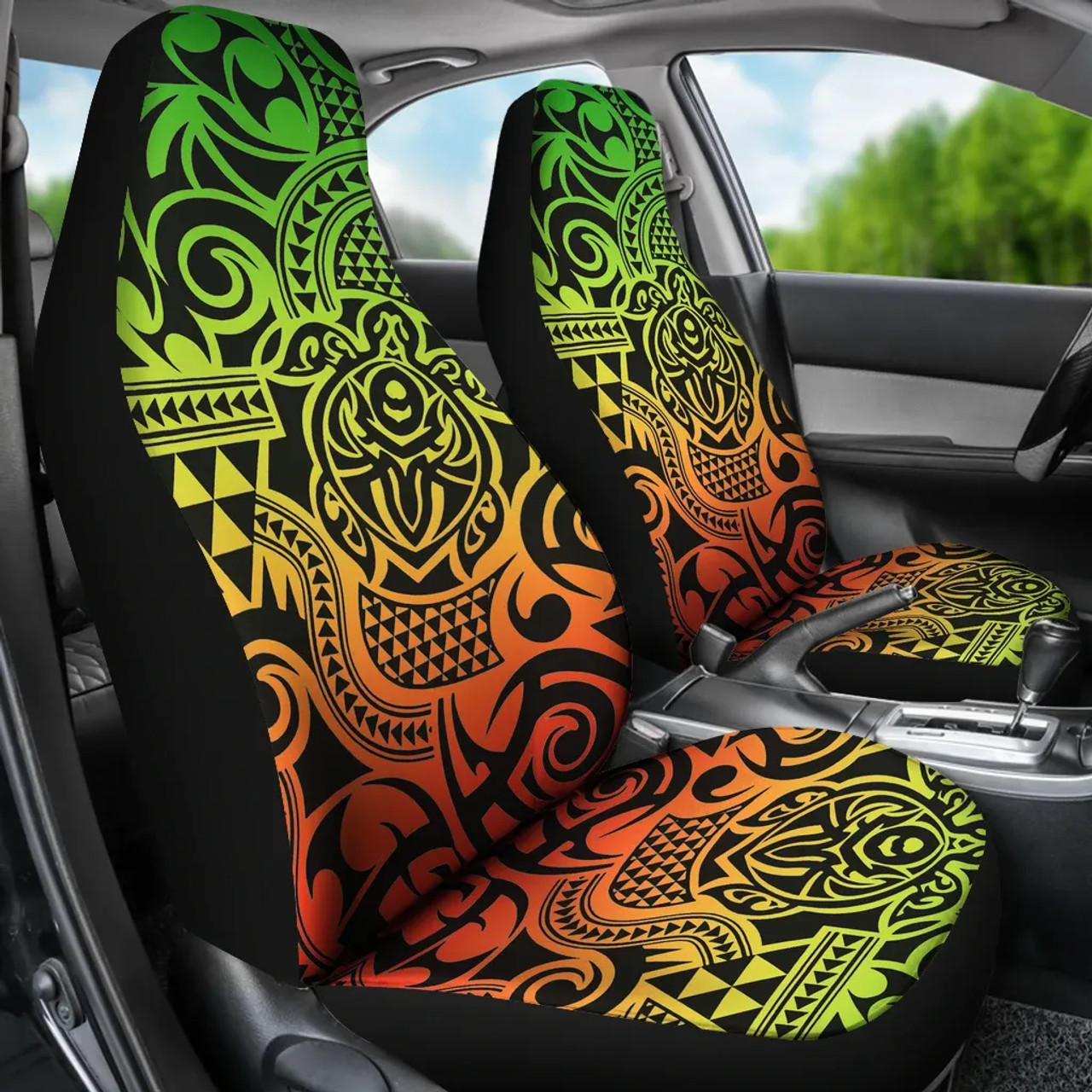 Polynesian Car Seat Cover - Polynesian Tattoo 52