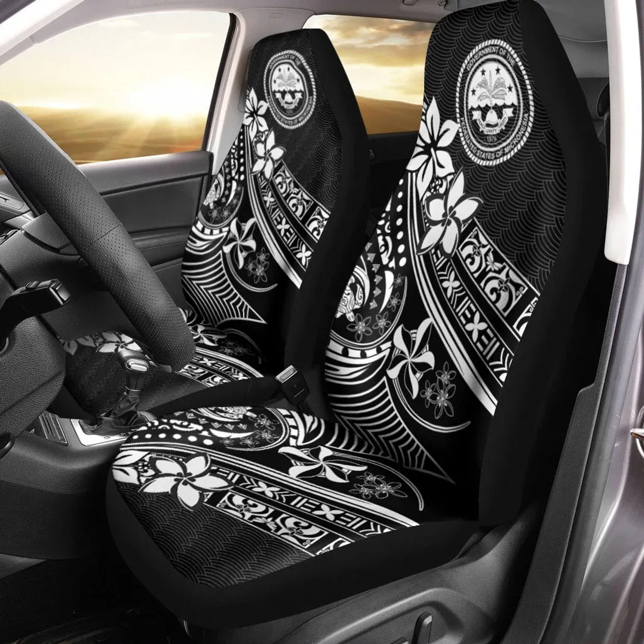 Federated States of Micronesia Car Seat Cover - The Flow OF Ocean