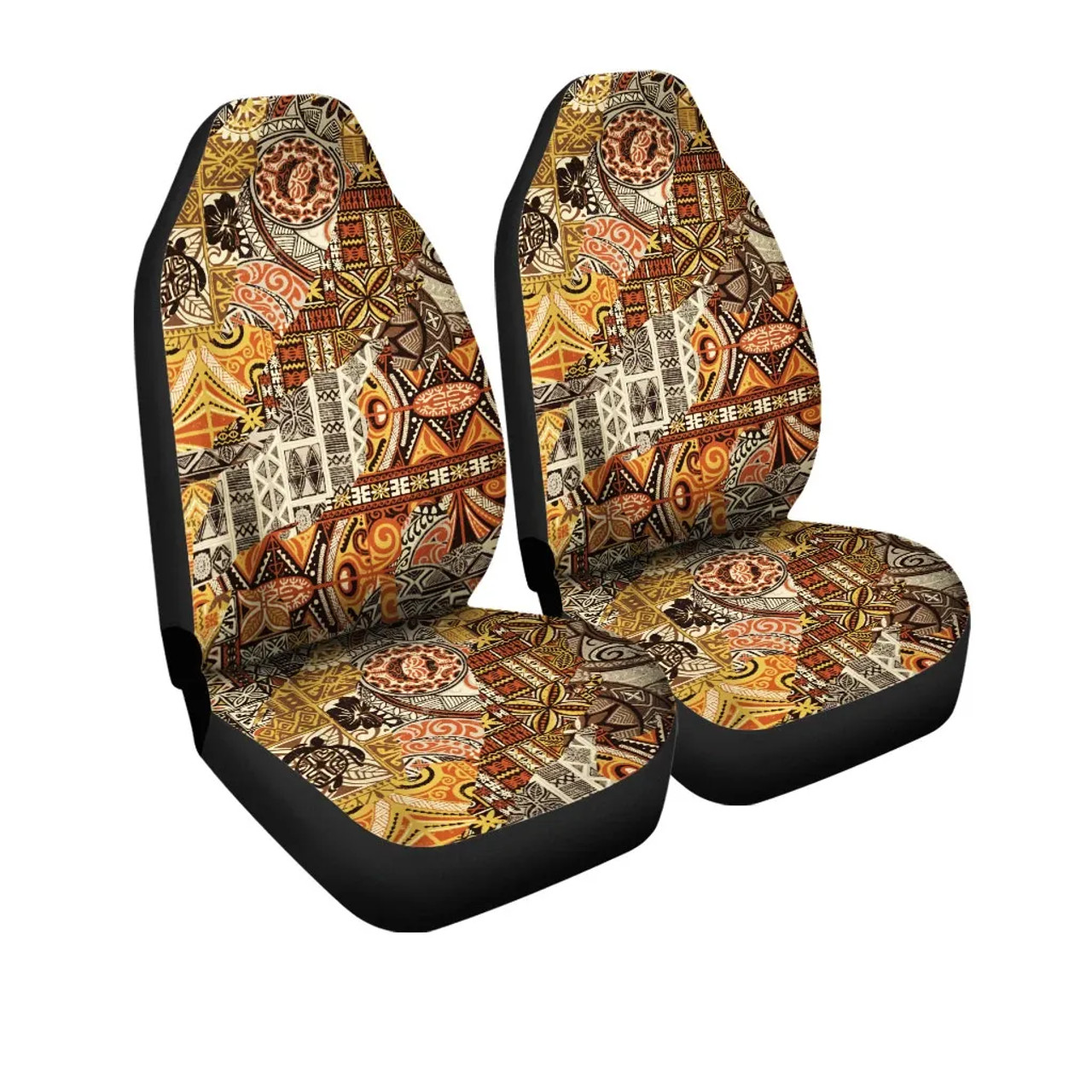 Polynesian Car Seat Cover - Tribal Fabric Patchwork Special Style