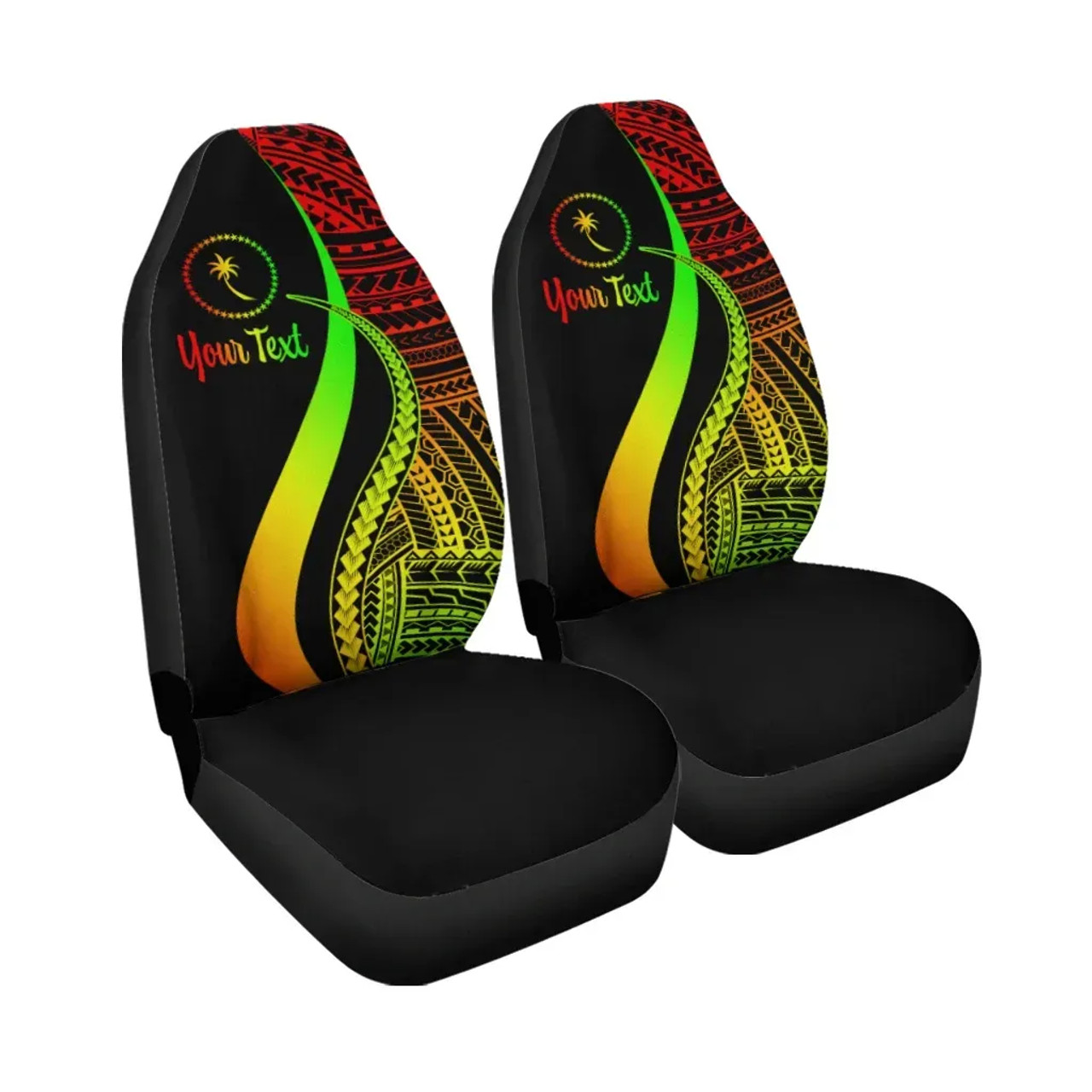 Chuuk Custom Personalised Car Seat Covers - Reggae Polynesian Tentacle Tribal Pattern