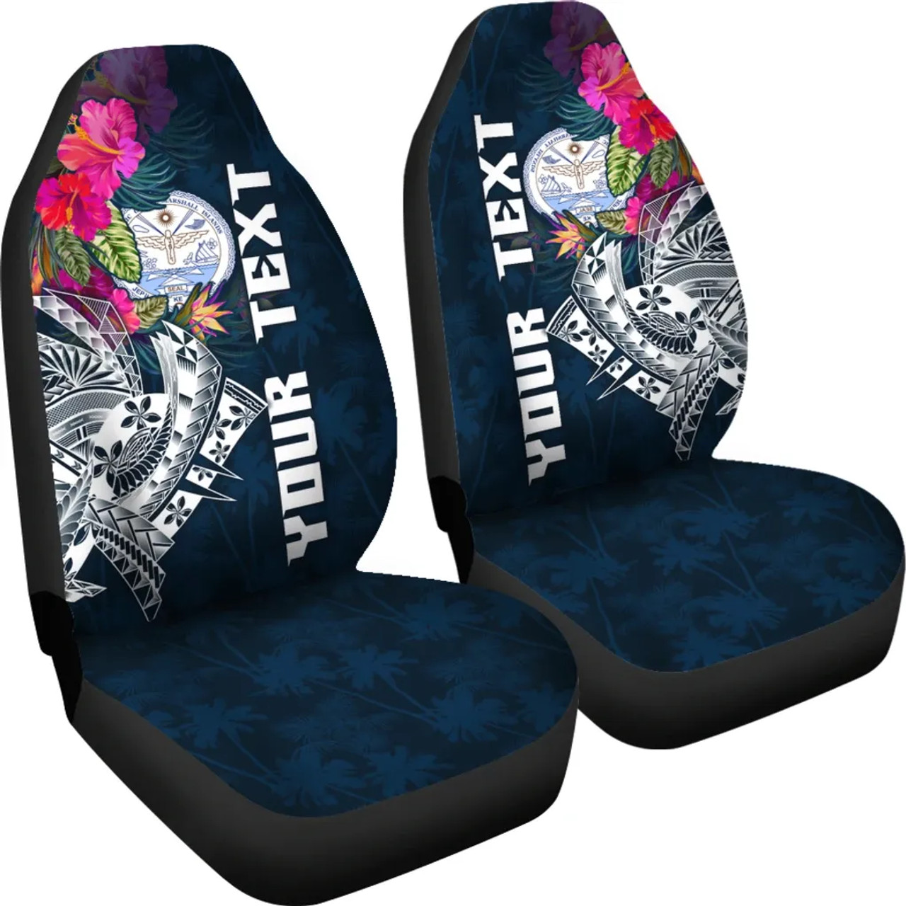 Marshall Islands Custom Personalised Car Seat Covers - Summer Vibes