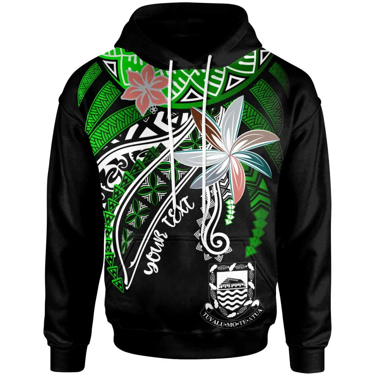 Tuvalu Custom Personalised Hoodie - Fanciful Forest Green Color