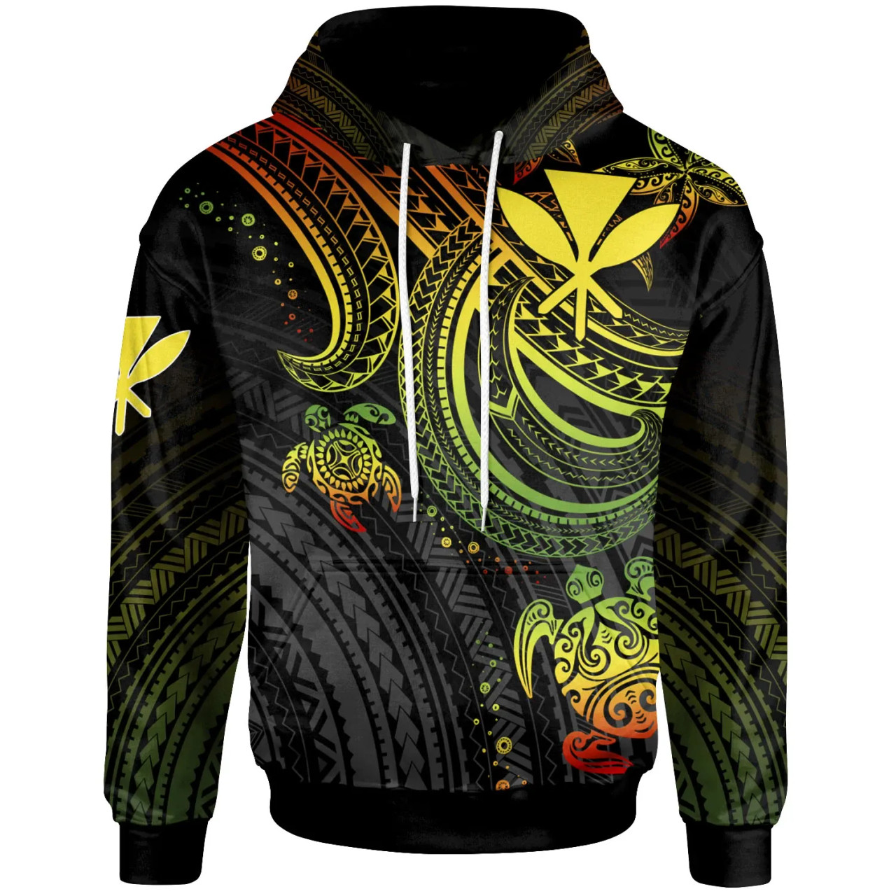 Hawaii Kanaka Hoodie - Reggae Turtle