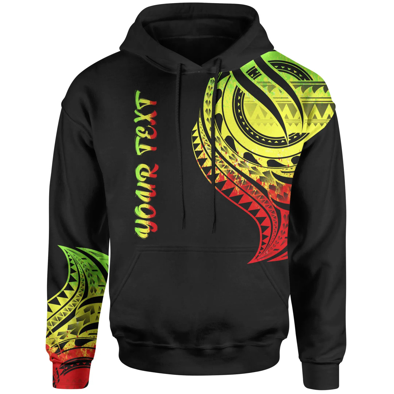 Guam Custom Personalised Hoodie - Guam Tatau Reggae Patterns