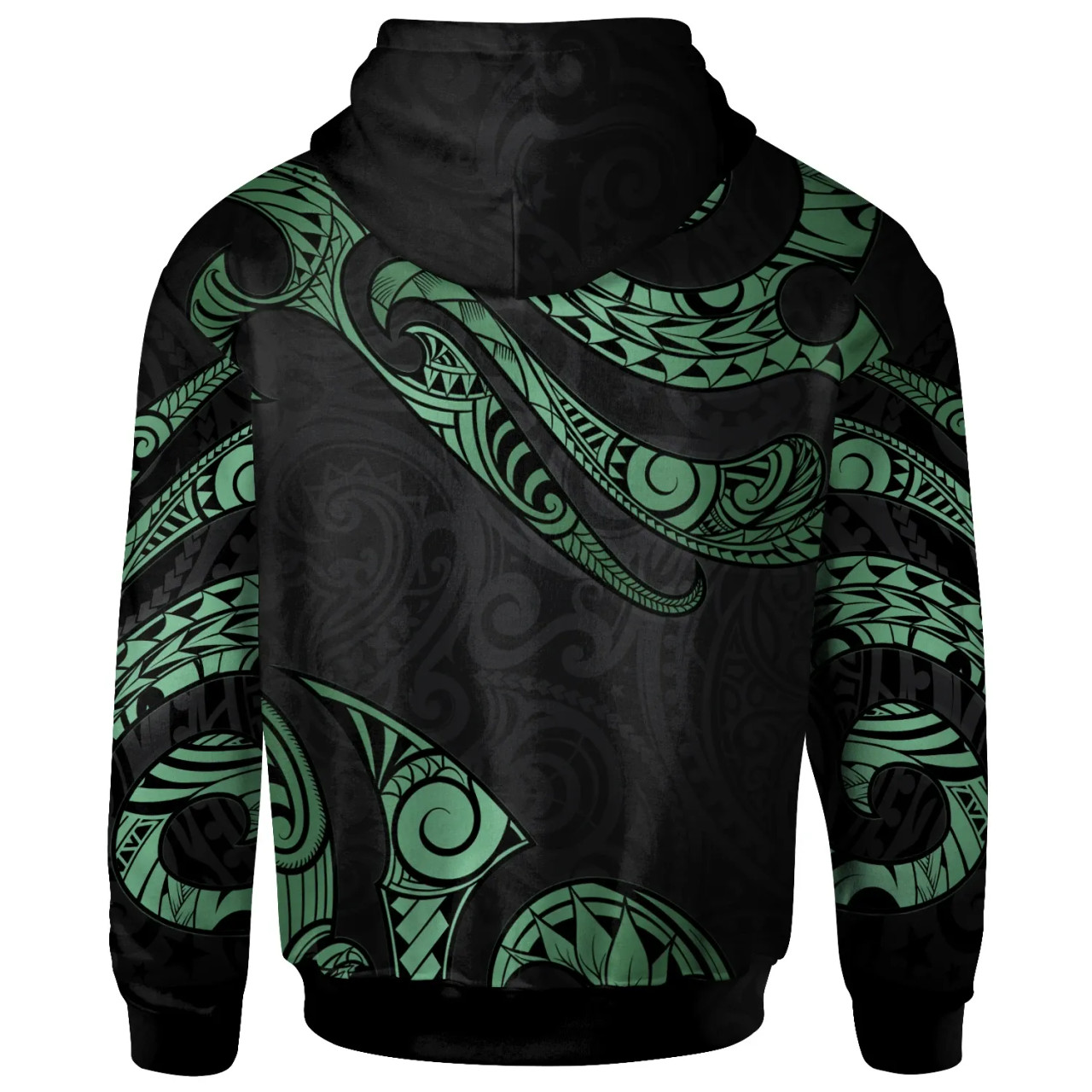 Tonga Polynesian Custom Personalised Hoodie - Poly Tattoo Green Version