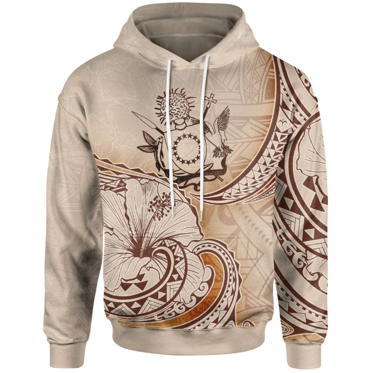 Cook Islands Hoodie - Hibiscus Flowers Vintage Style