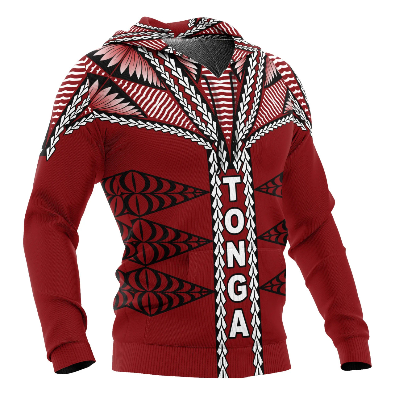 Tonga Polynesian ll Over Hoodie - Tongan Ngatu Pattern