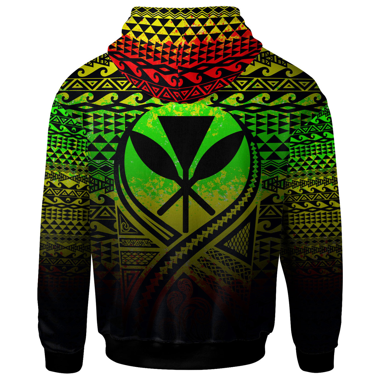 Kanaka Maoli All Over Hoodie Lift Up Reggae