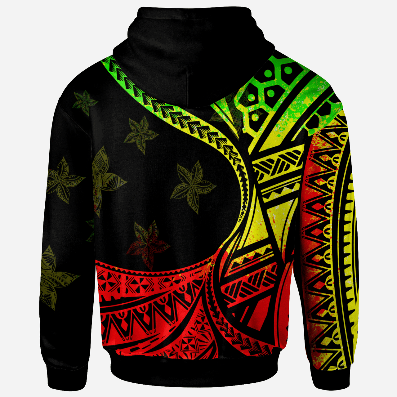 Kosrae Hoodie - Plumeria Flowers Raggage Version