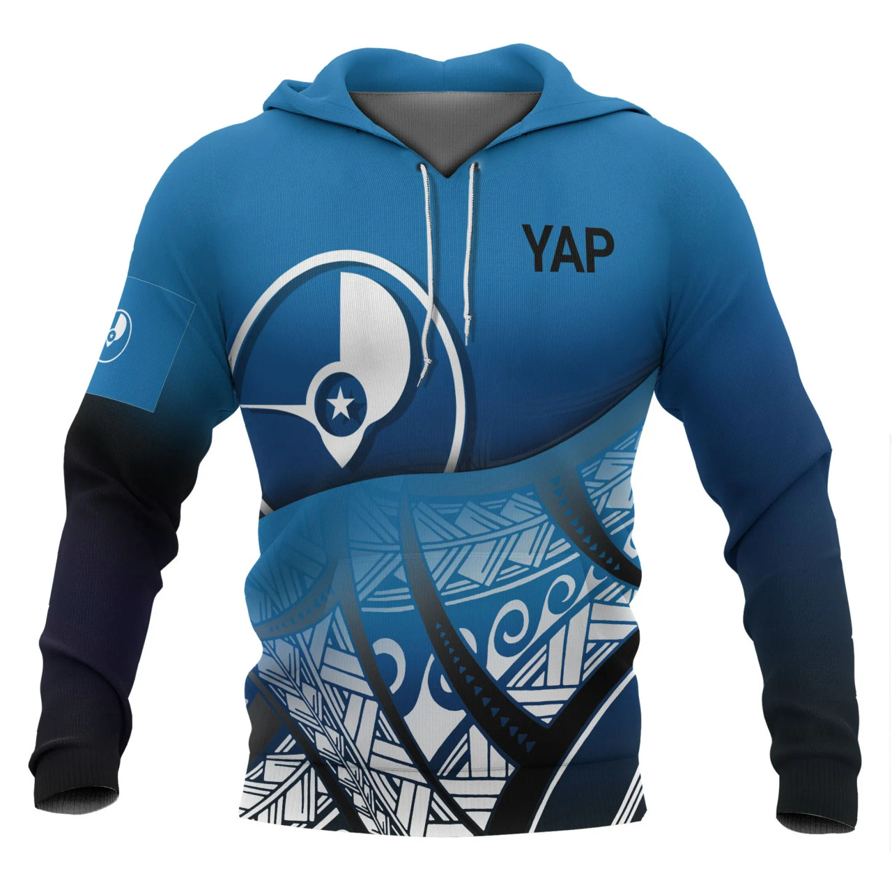 Yap Coat Of rms Hoodie - Polynesian Pattern