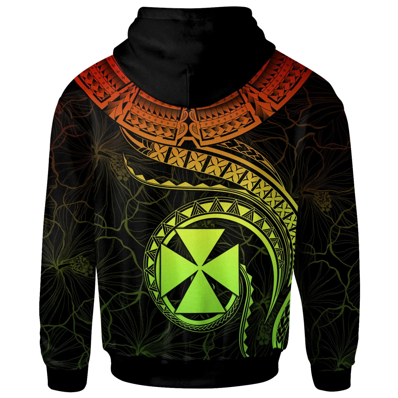 Wallis and Futuna Polynesian Hoodie - Wallis and Futuna Waves (Reggae)