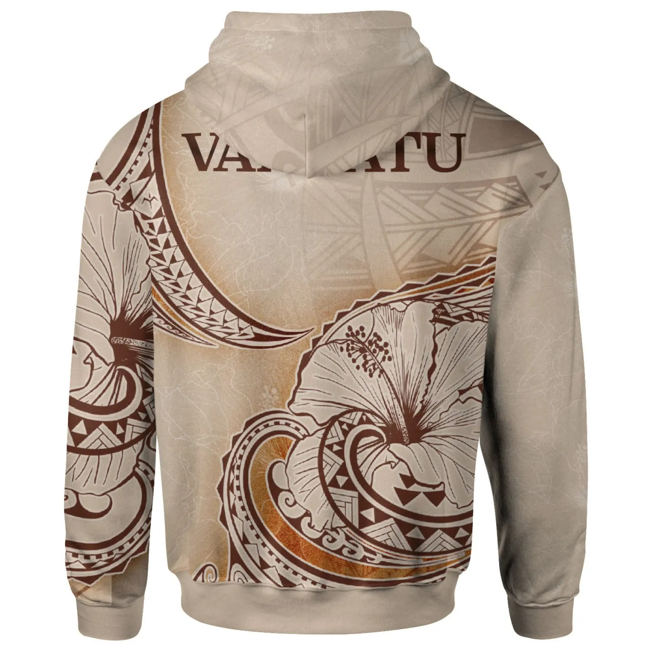 Vanuatu Hoodie - Hibiscus Flowers Vintage Style