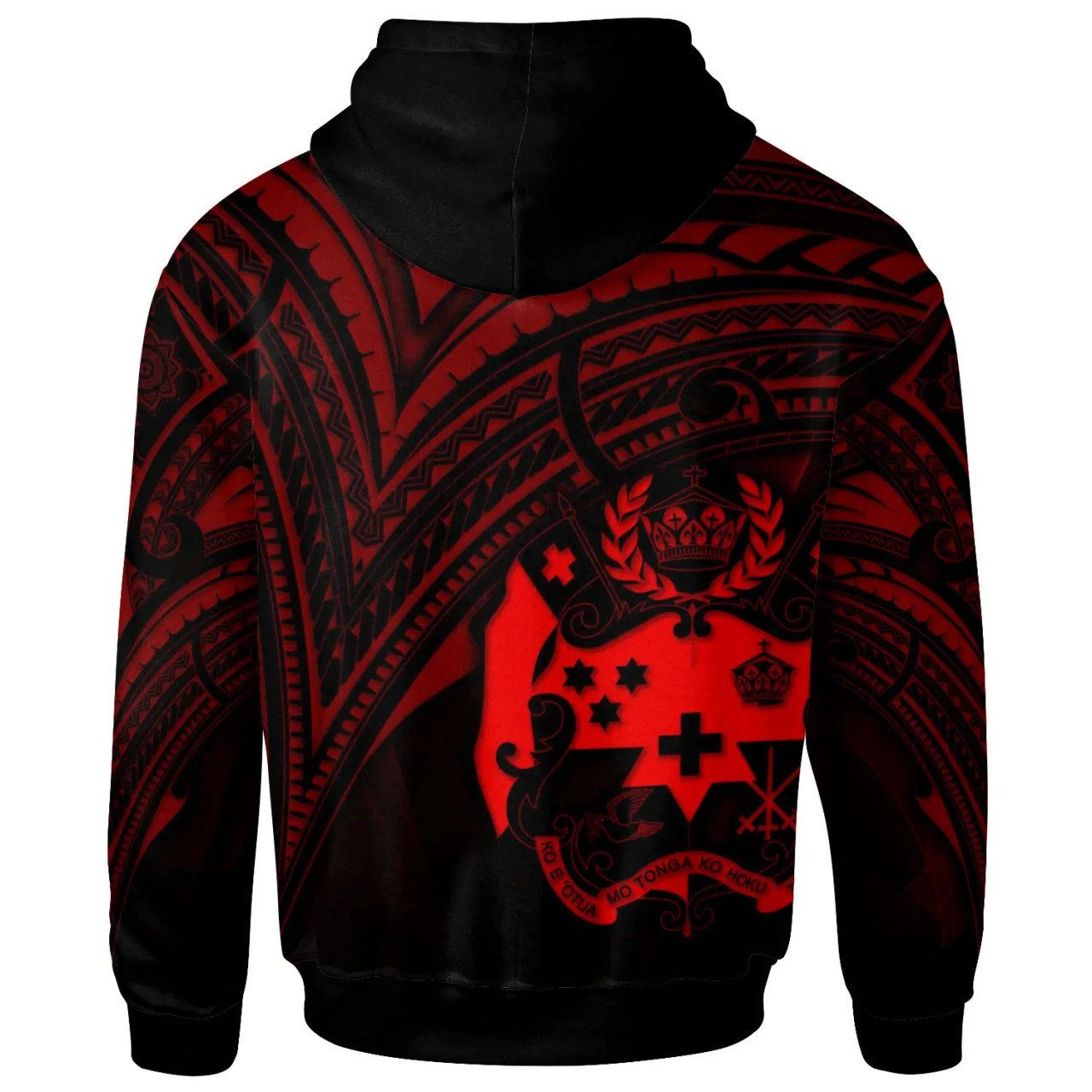 Tonga Hoodie - Red Color Cross Style