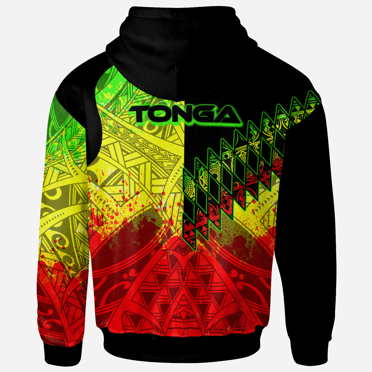 Tonga Hoodie - Reggage Color Symmetry Style