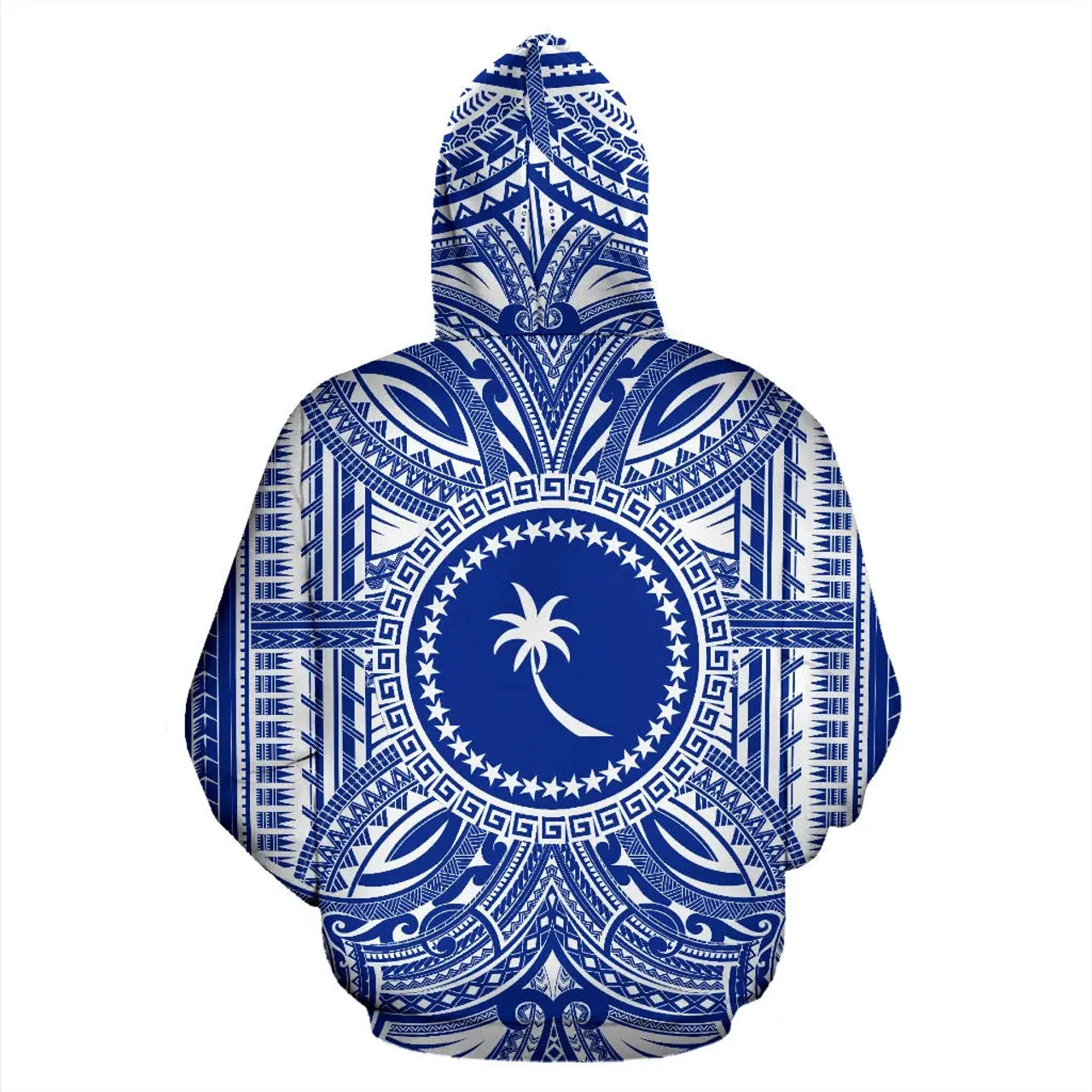 Chuuk ll Over Hoodie - Chuuk Coat Of rms Polynesian Flag Color