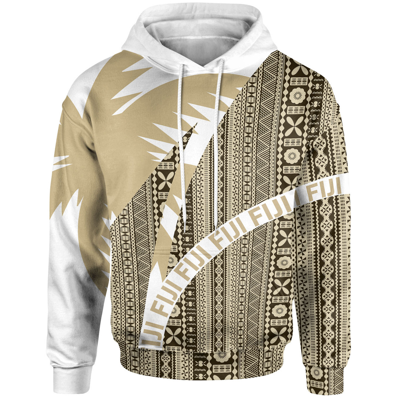 Fiji Tapa Hoodie - Fiji Coconut Pattern