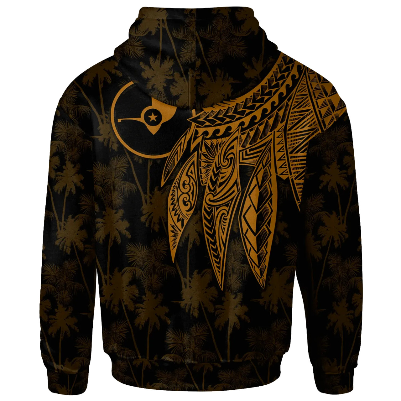 Yap Personalised Hoodie - Polynesian Wings (Golden)