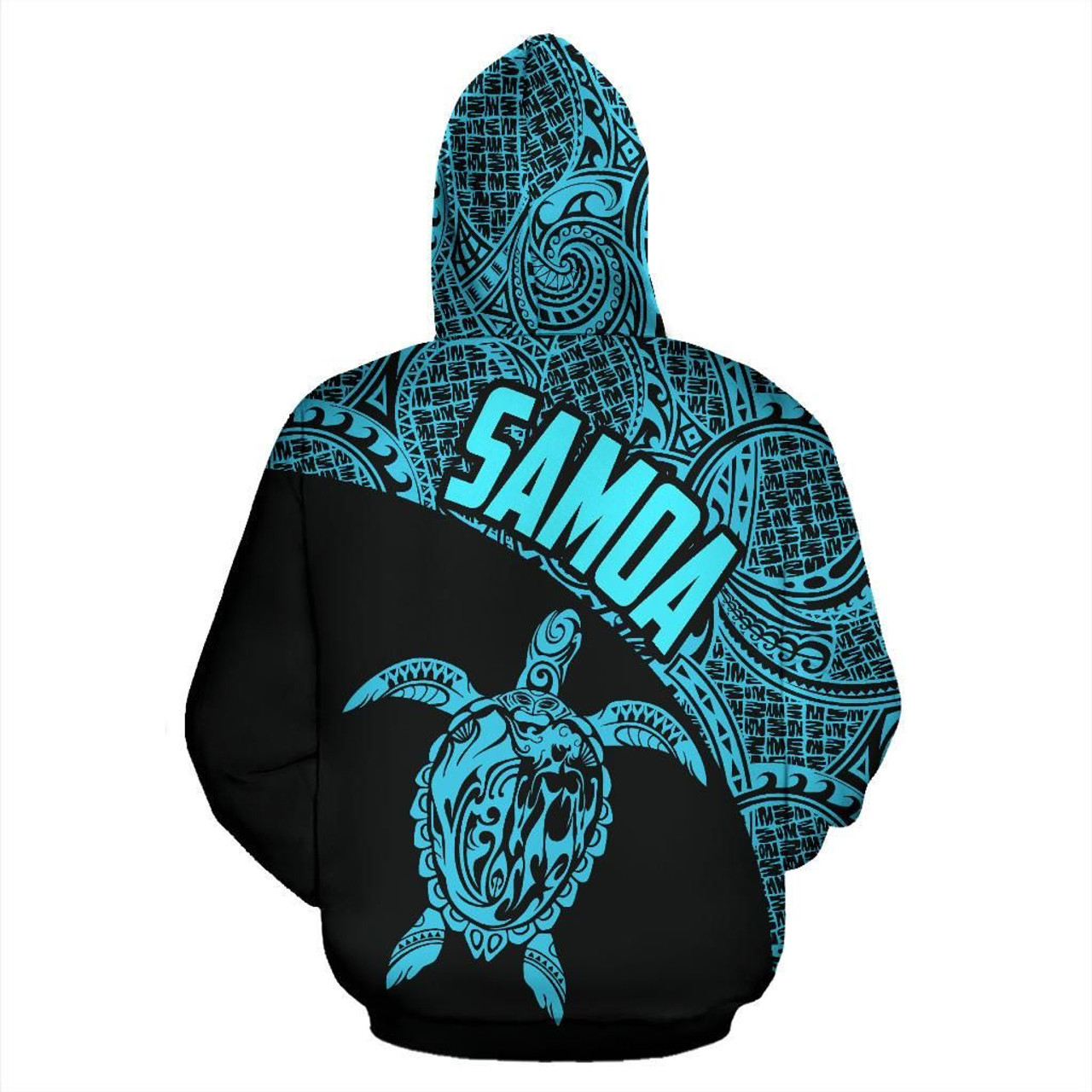 Samoa Hoodie - Samoa Turtle Mermaid Polynesian Tattoo Blue