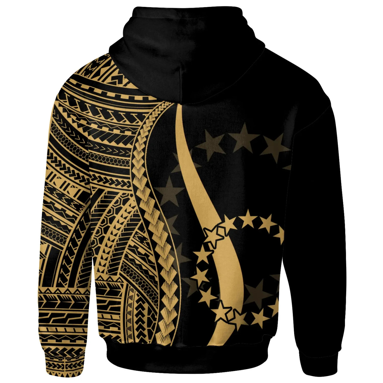 Cook Islands Hoodie Gold - Tentacle Tribal Pattern