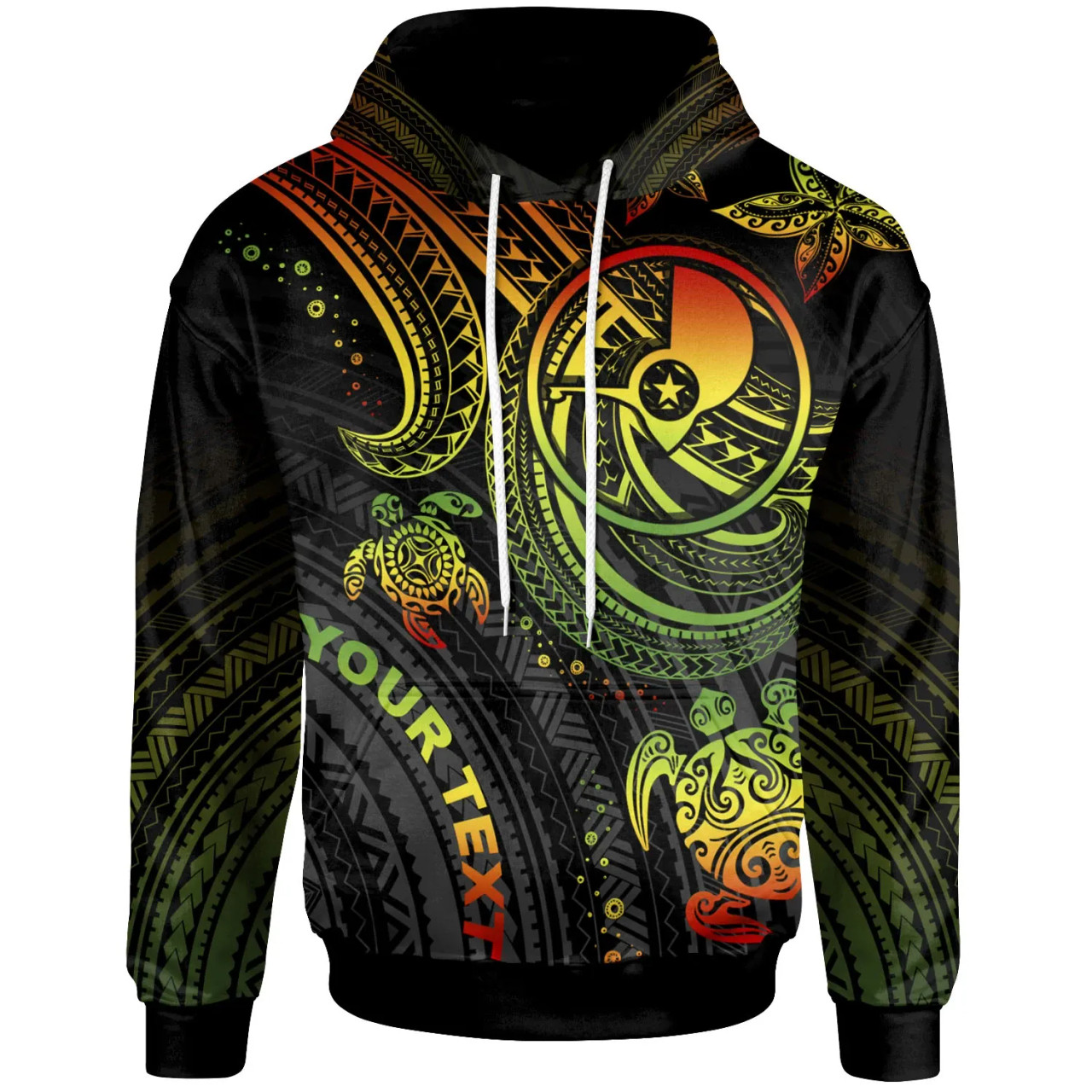 Yap Custom Personalised Hoodie - Reggae Turtle