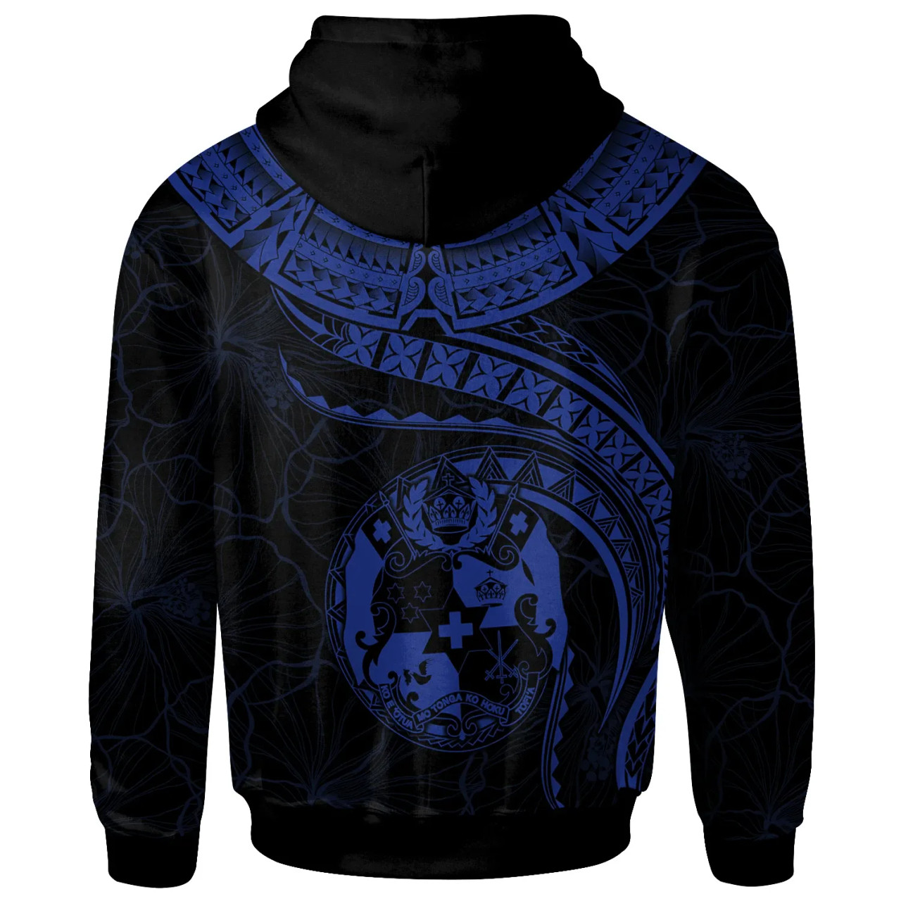 Tonga Polynesian Hoodie - Tonga Waves (Blue)