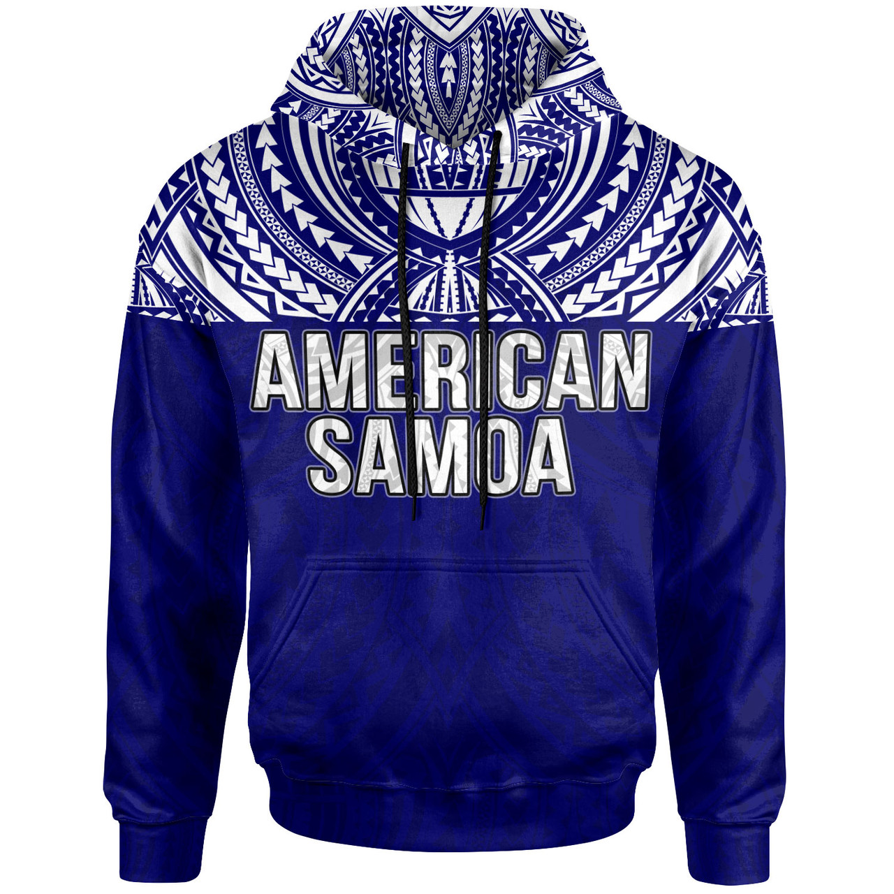 American Samoa All Over Hoodie - Polynesian Blue Version