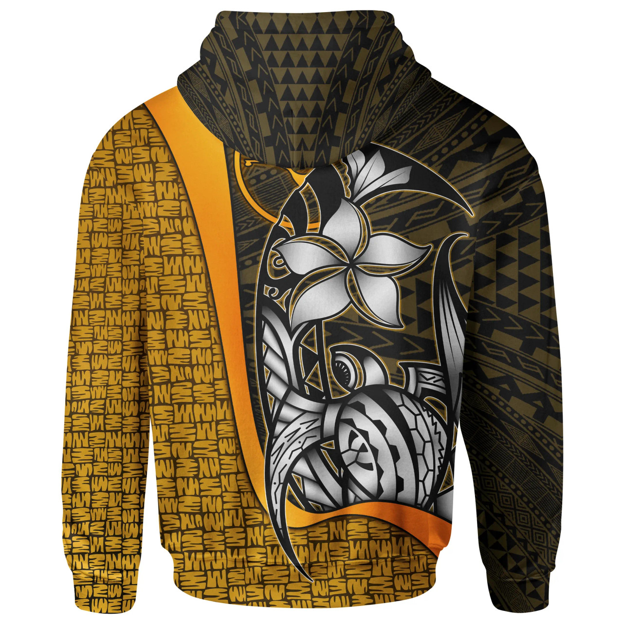 Yap Micronesian Hoodie Gold - Turtle with Hook