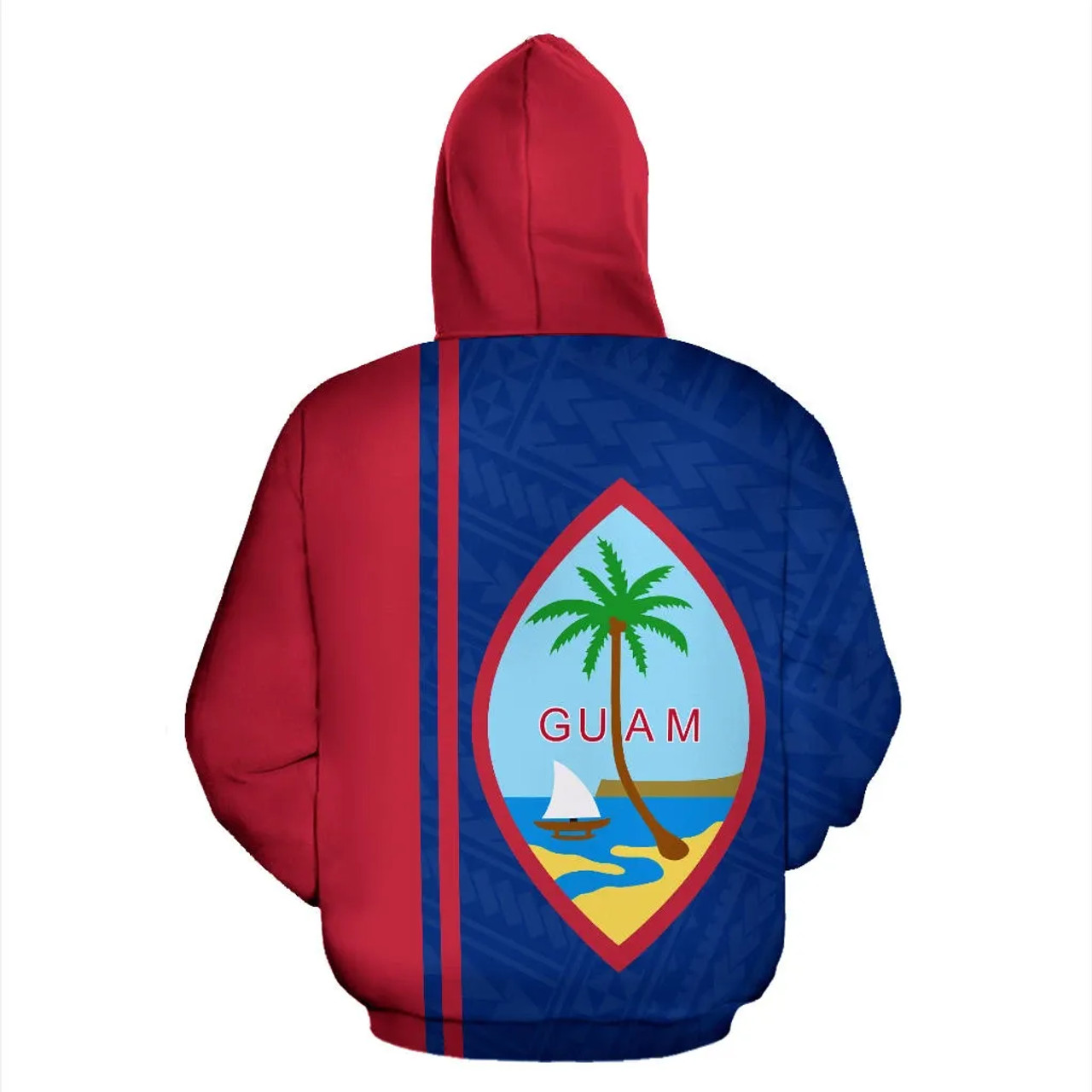 Guam All Over Hoodie - Polynesian Straight Version