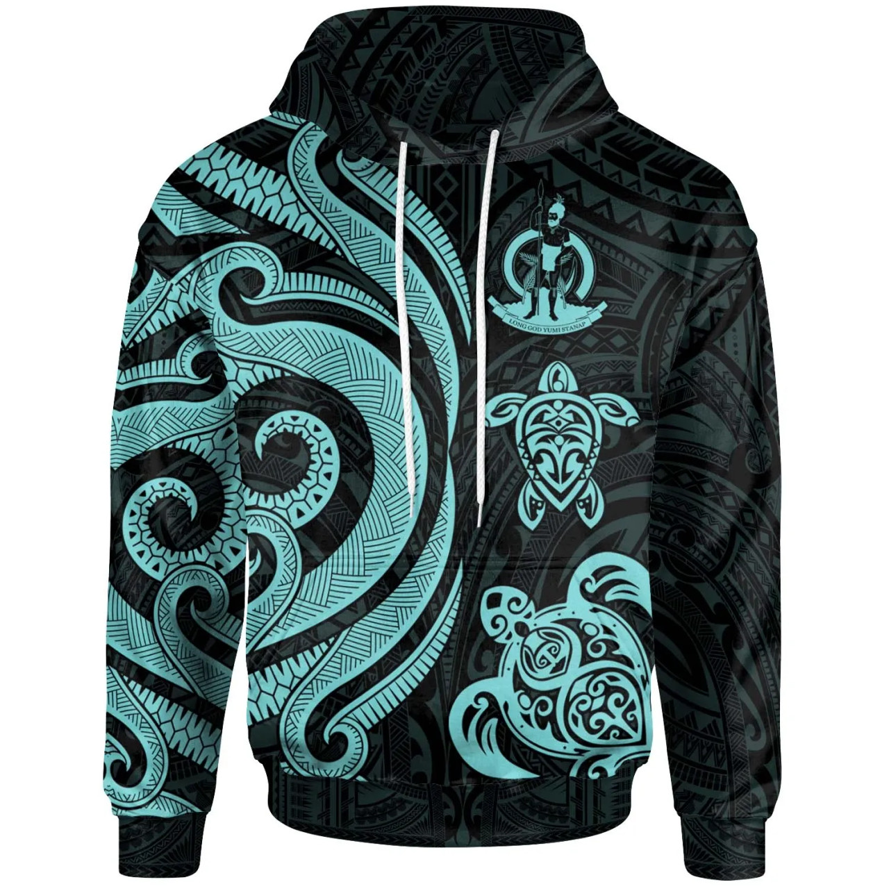 Vanuatu Hoodie - Turquoise Tentacle Turtle