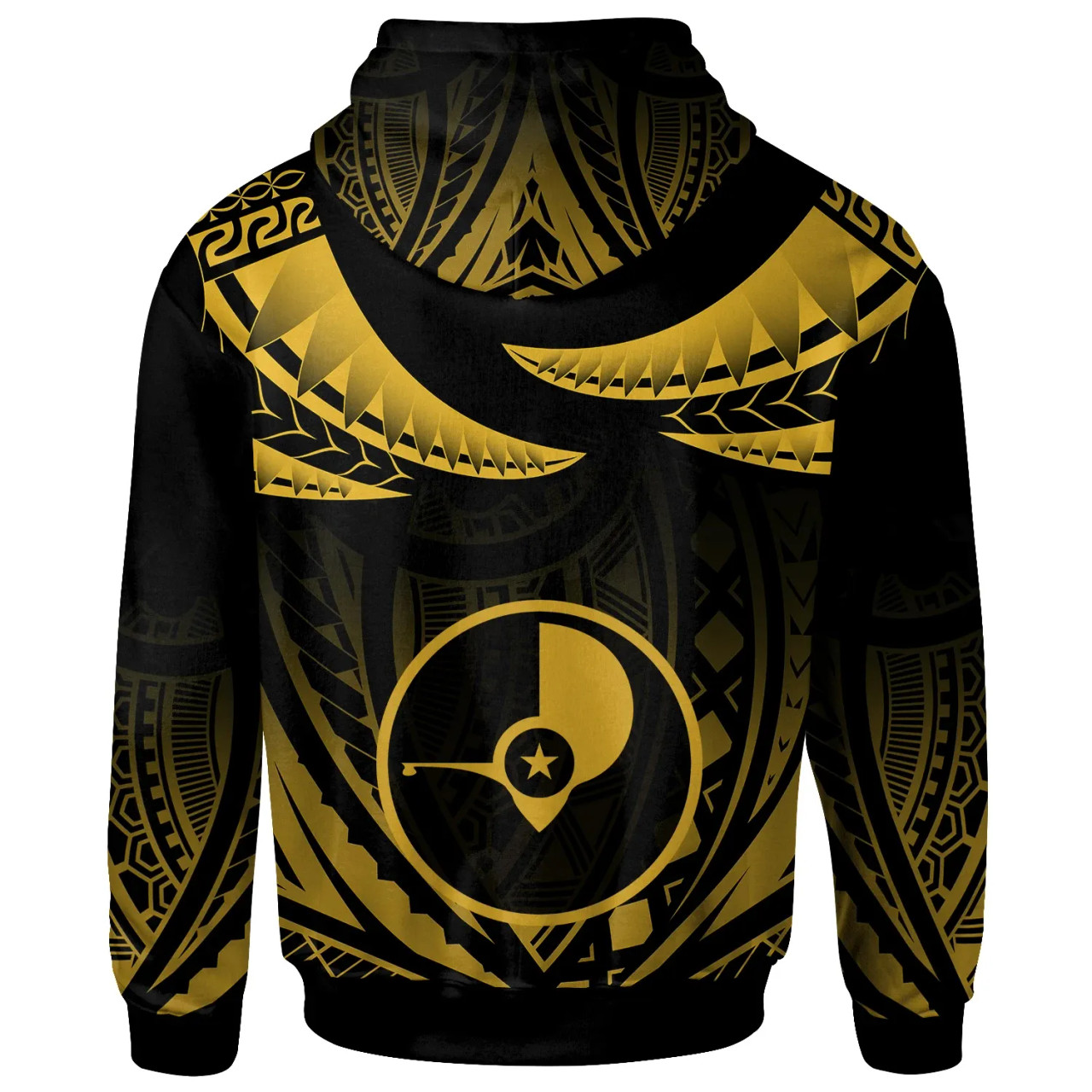 Yap Hoodie - Polynesian Tribal Tattoo (Yellow)