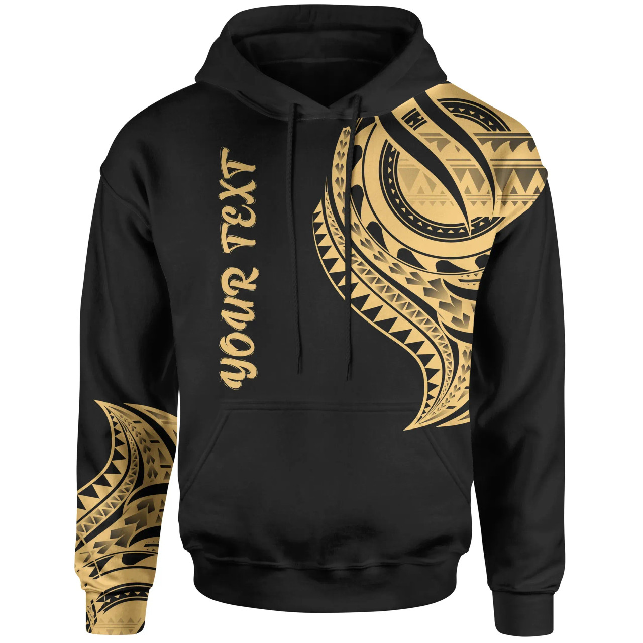 Yap State Custom Personalised Hoodie - Yap State Tatau Gold Patterns