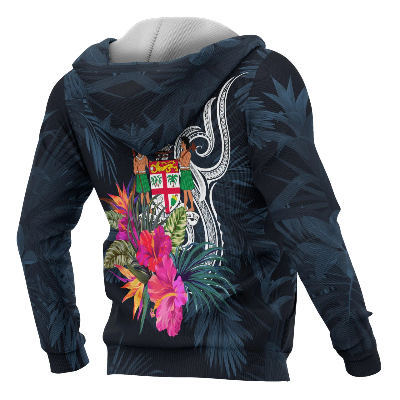 Fiji Polynesian Hoodie - Tropical Flower