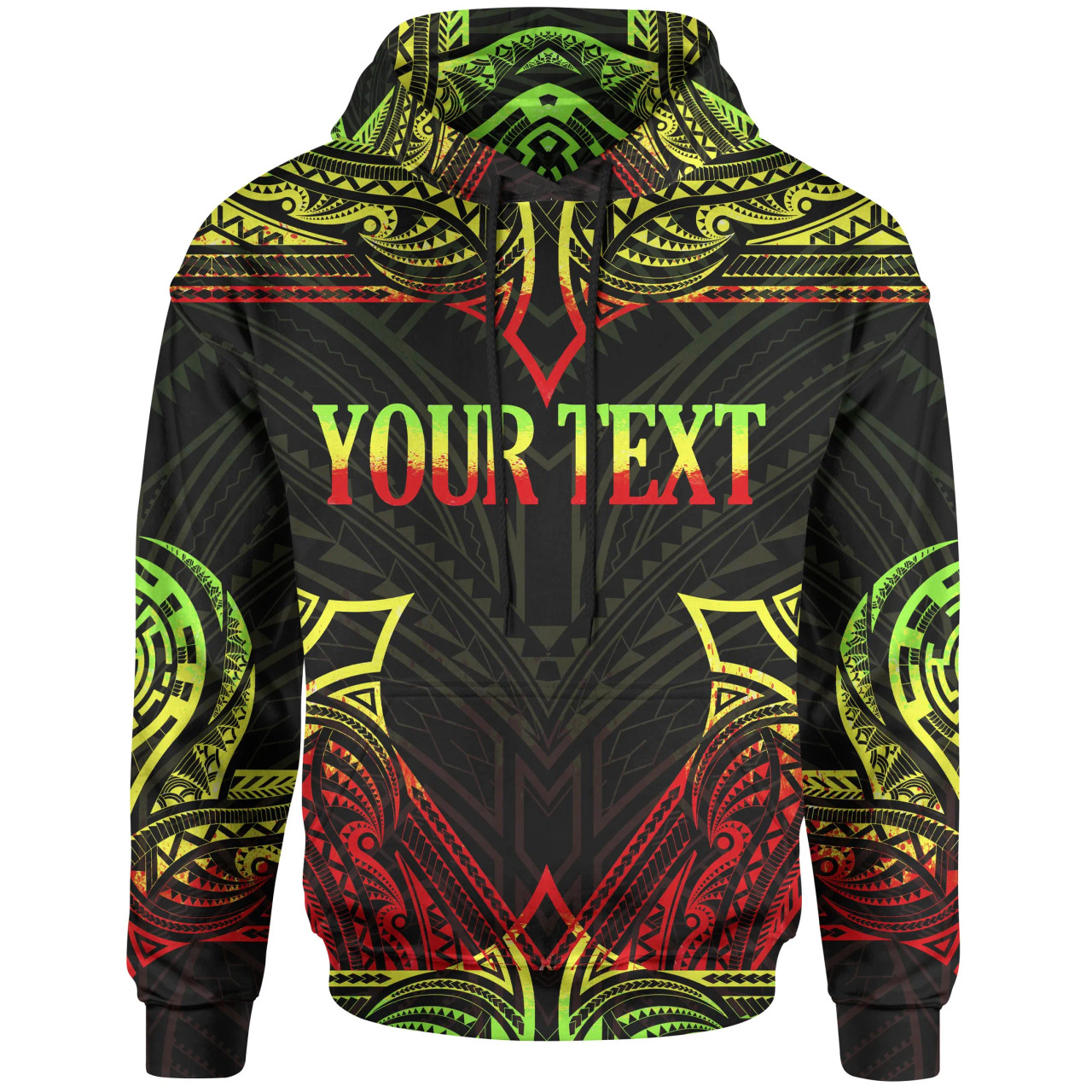 Tonga Custom Personalised Hoodie - Coat Of rms With Patterns Reggae Color