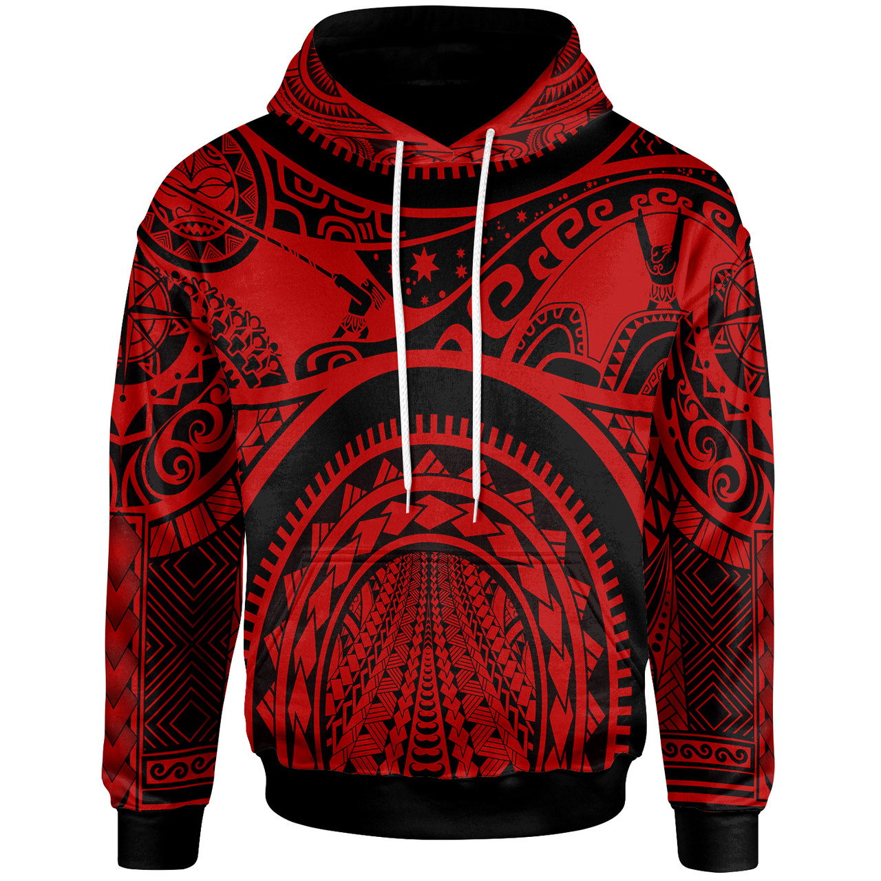 Polynesian Custom Personalised Hoodie - Polynesian Patterns Maui Tattoo