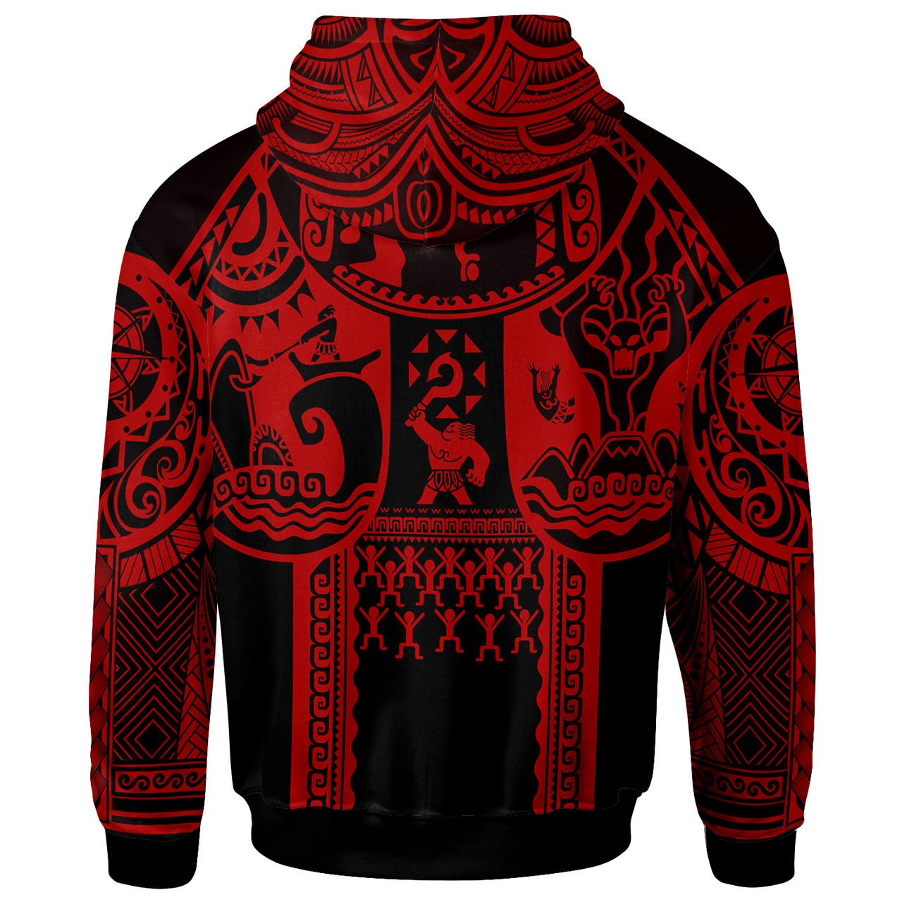 Polynesian Hoodie - Polynesian Patterns Maui Tattoo